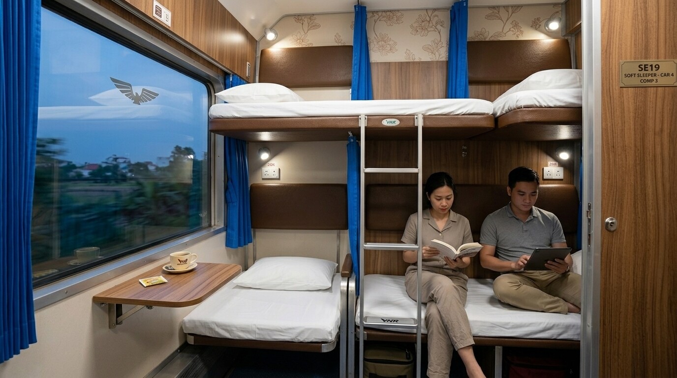 Photo illustrating 2026 Train Schedule (Hanoi to Da Nang)