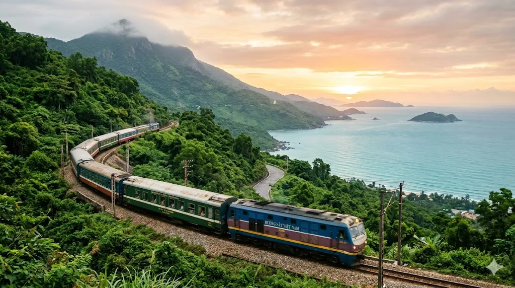 Map of popular Vietnam train routes